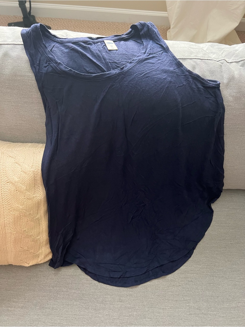 Old Navy Luxe Scoop Neck Tank Top in Navy